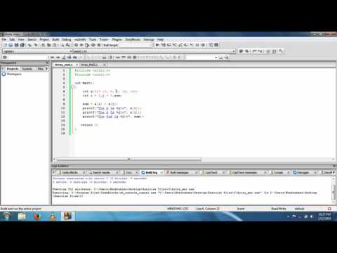 C In Hindi - Mathematical  Function In Array