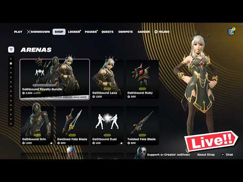 🔴*new* Fortnite Oathbound Bundle! Item Shop Today! (chapter 7 Live)