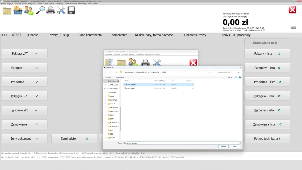 FS-Faktura SQL / export danych do FS-Księga EXT - FlySoft.pl - SolidneProgramy.pl