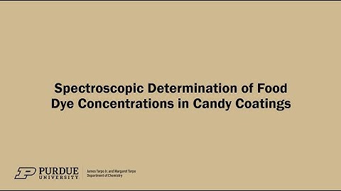 CHM 12500 Spectroscopic Determination of Food Dye Concentrations 2 Calibration Curve Preparation