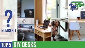 Top 5 DIY Home Office Desks! The best maker build videos for your next project!
