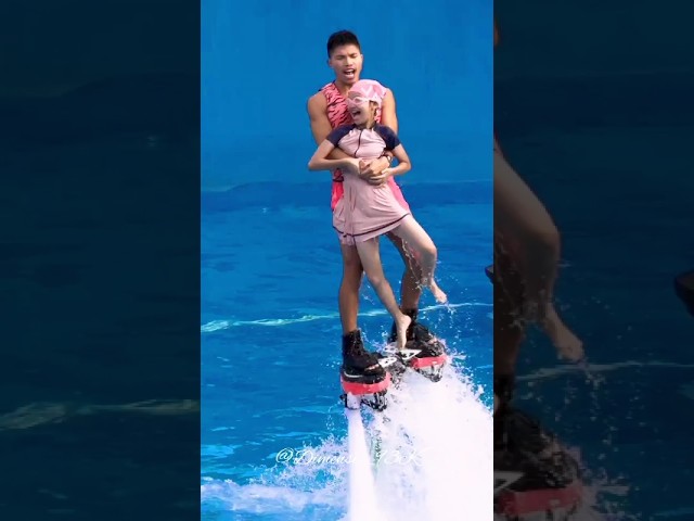 Kakaibang Water Stunt ng Magkasama! 🌊🔥 || #shorts #adventureboard #flyborad