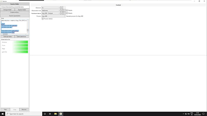 Tuto #2 Management of sessions and folders