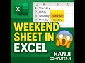 Excel Mein Weekend Sheet Banana Itna Aasan Hai? 🤯 Excel Tips in Hindi #excel #how #microsoft #edit