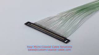 ultra-thin 38 awg coax cable for laptop hinge micro-coax harness PPAP available Armored Patch Cable