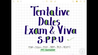 Exam Dates Declared by S.P.P.U for MBA, MCA,BBA, BCA,Bcom, MCom