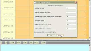 Scheduling software import configuration