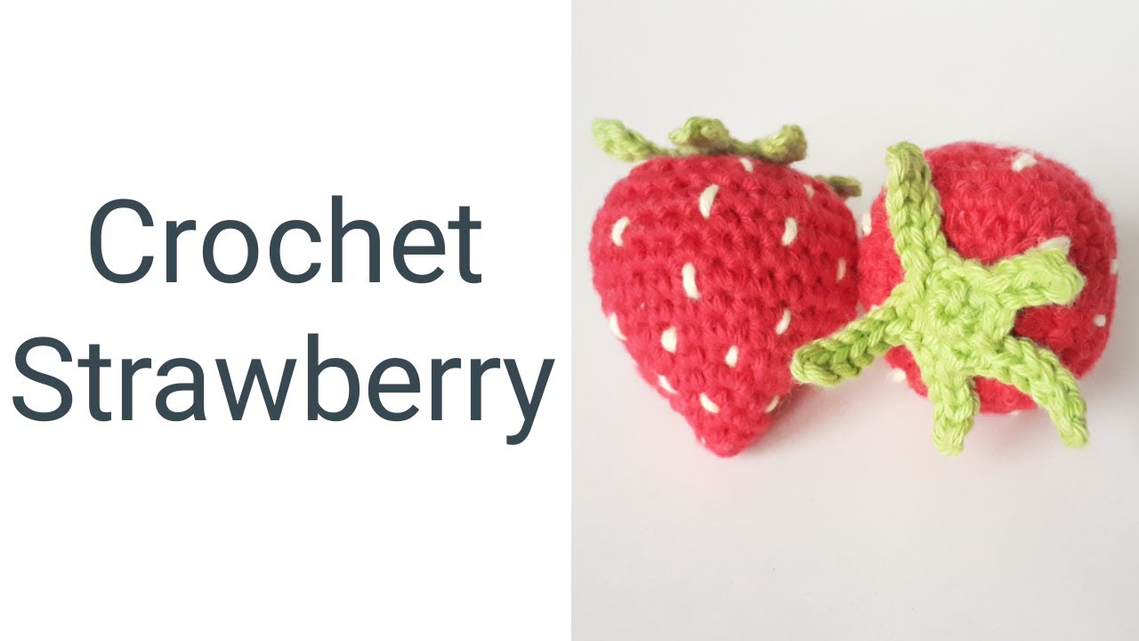 Crochet Strawberry, Amigurumi Realistic Fruit 