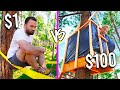 $1 VS $100 TREEHOUSES *Low Budgets ONLY Challenge*