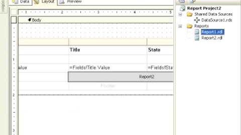 TFS Reports using Report Designer