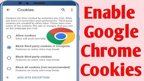 How To Enable/Allow Cookies On Google Chrome Browser Android Mobile