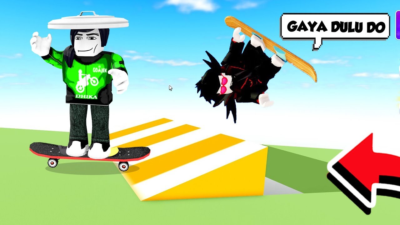 OBBY KOCAK NAIK SKATEBOARD DI ROBLOX!!!