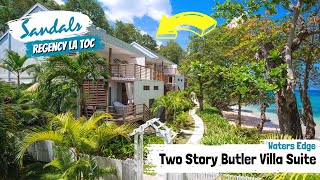 Oceanfront TwoStory Butler Villa Suite (BW) | Sandals La Toc, St Lucia | Full Tour & Review 4K