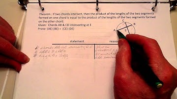 Proof -- product of segments of two intersecting chords equal