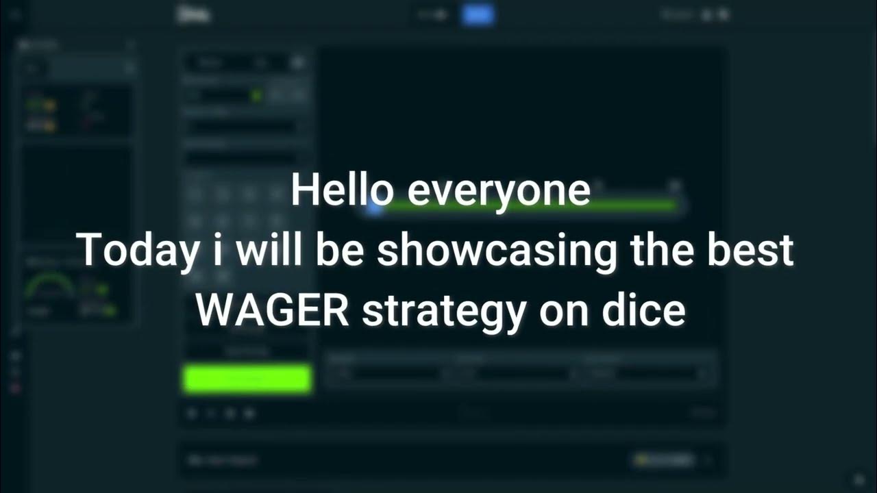 THE BEST DICE WAGER STRATEGY ON STAKE!! 10K BETS YouTube