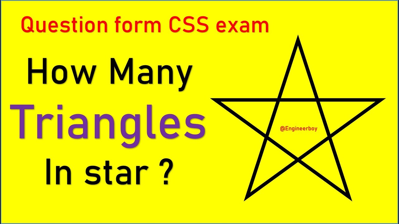How many triangles are there in star ⭐️ YouTube