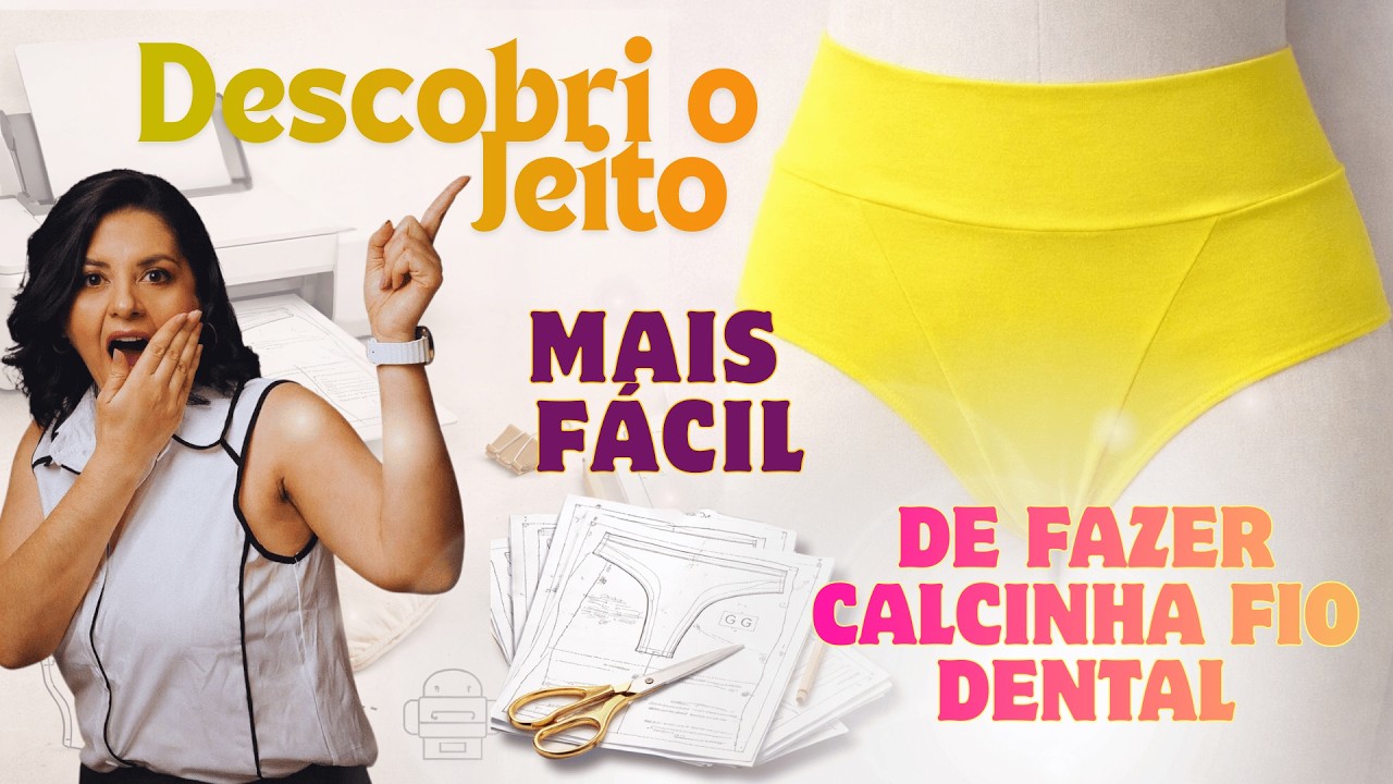 O Fio Dental Mais Fácil de Costurar (Molde Grátis) - Aula Costura