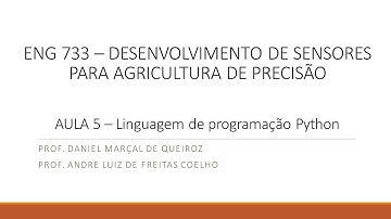 Aula 5 - Linguagem de Programação Python (Parte II)