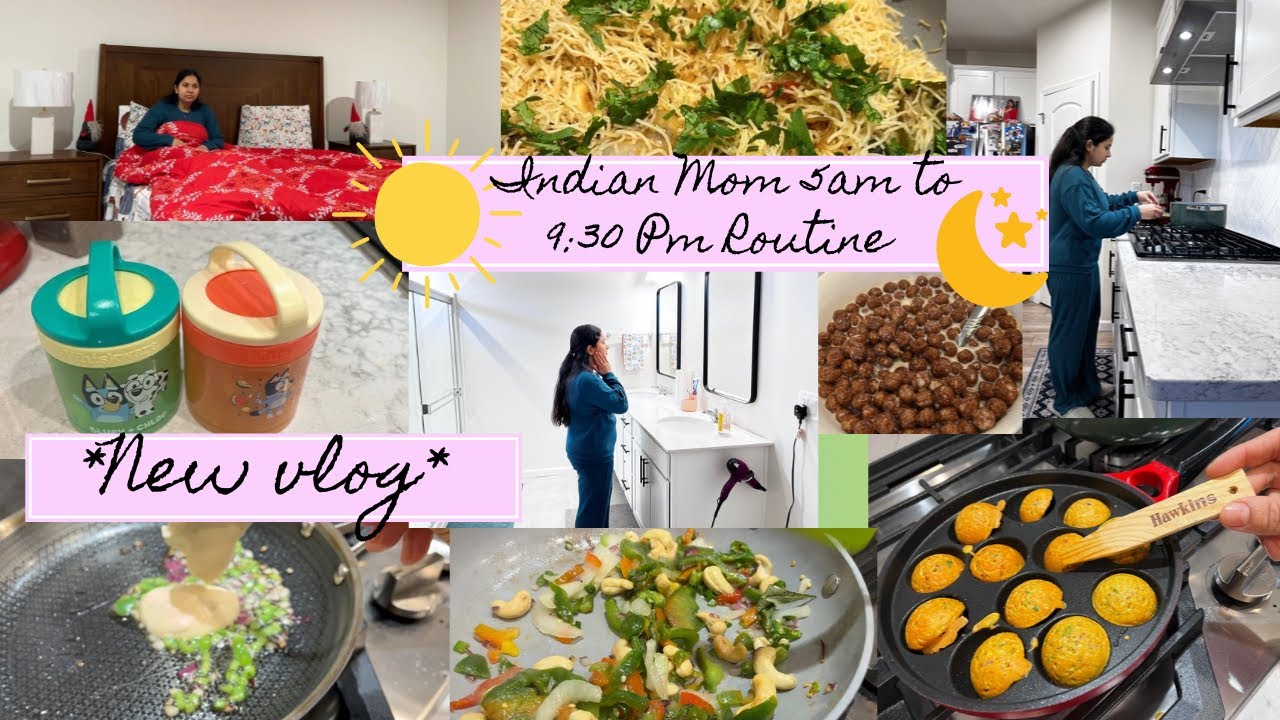 Indian Mom 5AM To 9:30PM PRODUCTIVE/REAL busy Morning to Night ROUTINE/Indian Mom daily routine 2025