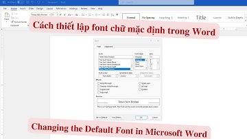 Cách thiết lập font chữ và cỡ chữ mặc định trong Word | Changing the Default Font in Microsoft Word