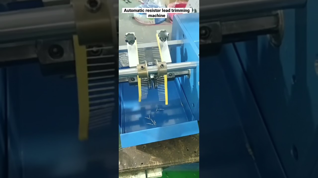 Motorized taped resistor diode lead trimming cutting machine