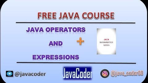 Java Operators, Types of Operators & Expressions in Java