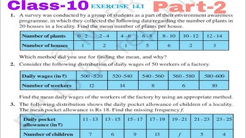Exercise 14.1|Part-2|Class-10|Statistics|NCERT Mathematics|
