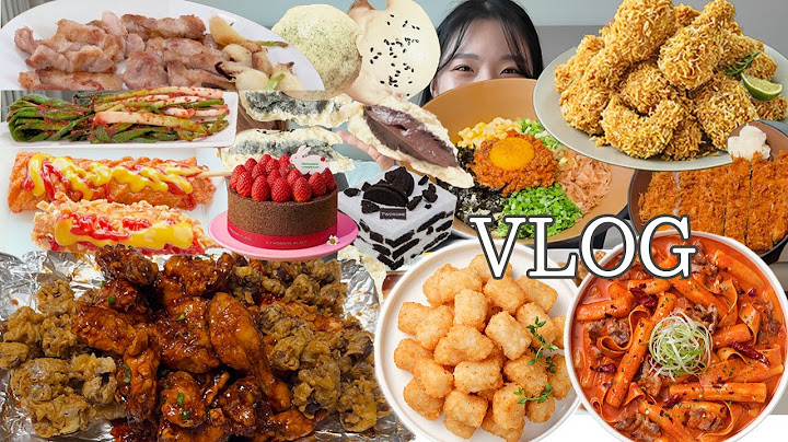 SUB)먹방브이로그)BHC콰삭킹,마라로제떡볶이,고추치킨,집밥,삼겹살,된장찌개,파김치,핫도그,핫바,마제소바,돈까스,닭똥집튀김,감자튀김,투썸아이스박스,스초생케이크,쫀득크림빵 VLOG