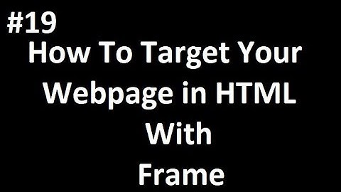 How To Frame Your Website with Different Webpages in HTML Tag|Learn full in HindiUrdu part-19