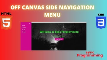 CREATING OFF CANVAS MENU USING HTML CSS AND JAVASCRIPT.............