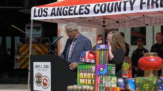 Fire Officials Use Explosive Display To Warn Against The Danger Of Fireworks In Santa Clarita