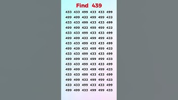 Find 439 - Unleash your inner genius by finding 439 in 5 secs # #youtubeshorts #ytshortsvideo