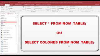 SQL : S"lection des données (SELECT, TOP, ALL, DISTINCT, WHERE & Jointure)