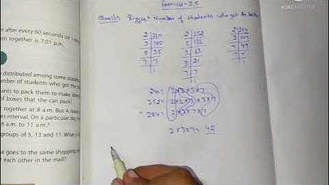 Class-5th Maths Chapter-3 Factors and Multiples exercise-3.5