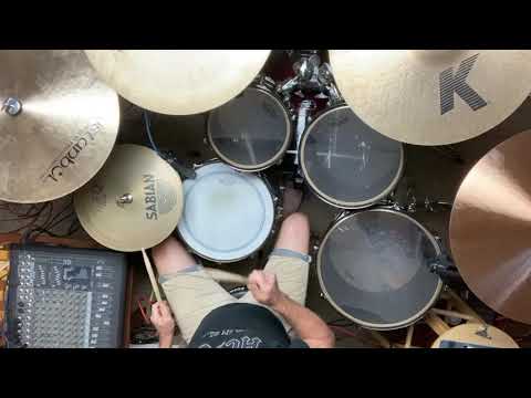Back in Black- AC/DC-drum cover on Yamaha Live Custom hybrid oak drum ...