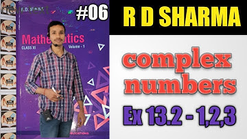 R D SHARMA Complex numbers Ex 13.2 solution @ATM Classes By Satyam