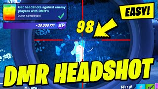 How to EASILY Get headshots against enemy players with DMR's - Fortnite Quest