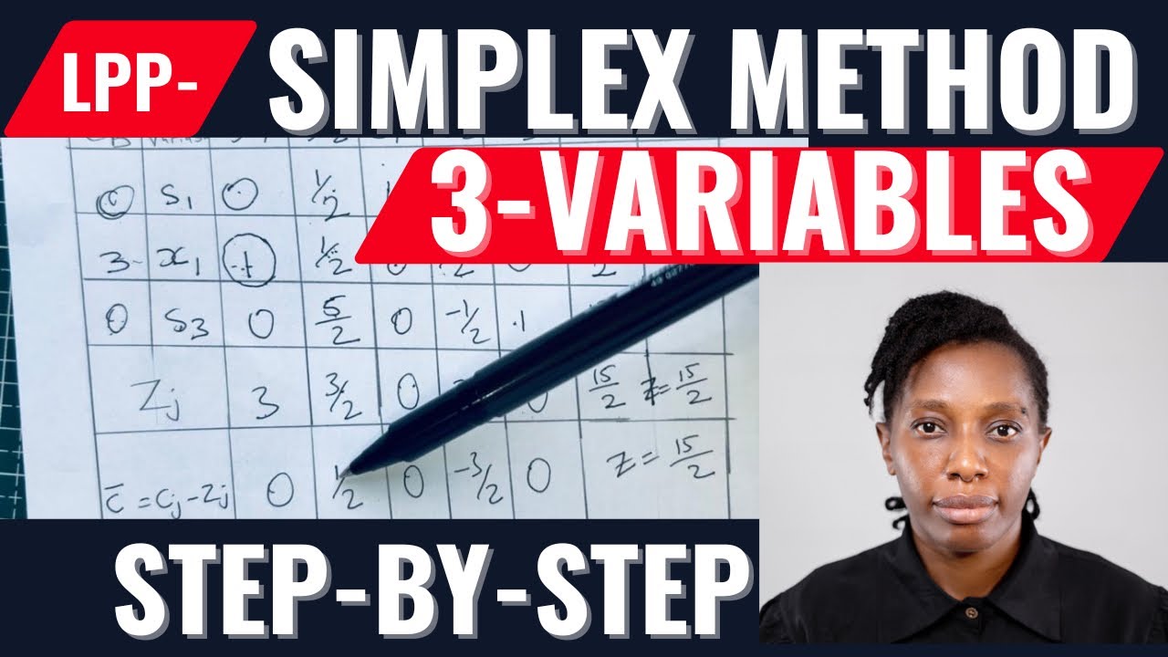 How to Solve Simplex Method (Minimization) with 3 Constraints | Lecture ...