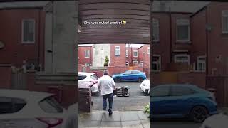 Moment A Grandmother In Bolton Lost Control Of Her Mobility Scooter And Fell😭