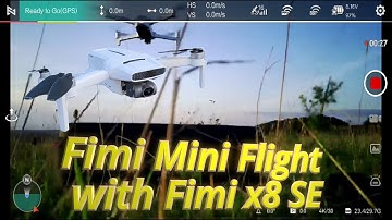 2021 Fimi x8 Mini Test Flight with 2020 Fimi x8 SE Drone Mobile App Screen Recording