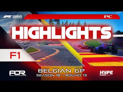 Highlights: F1 2018 | AOR Hype Energy F1 League | PC F1 | R13: Belgian GP