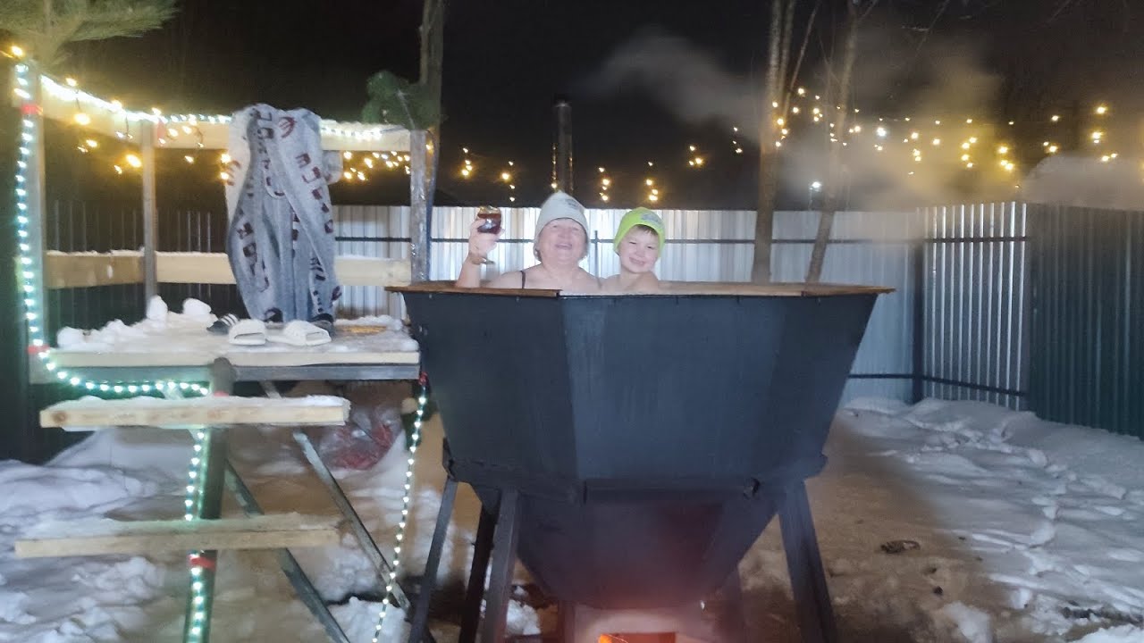 Крещенское купание))В гостях у деток!