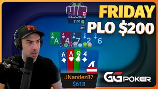 $200 PLO Rush and Cash Friday on GGPoker