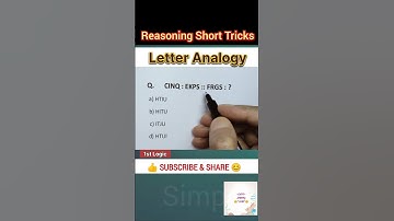 Analogy Reasoning Tricks | Analogy Reasoning Short Tricks | Simple Easy 55M #analogyreasoning #short