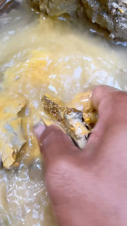 This young man found a piece of stone that is hundreds of years old