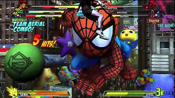 Begginer MVC3 Gameplay Match 4 Hulk/Akuma/Sentinel PSN:Fulgrima