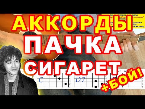 Пачка сигарет | Аккорды + Бой | Цой Кино | Разбор песни на гитаре видео