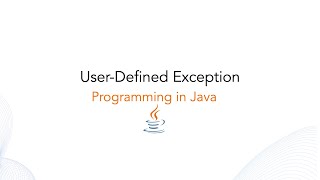 User-Defined Exception in java