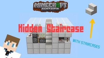Minecraft Bedrock | Hidden Staircase(With stairs) | Redstone