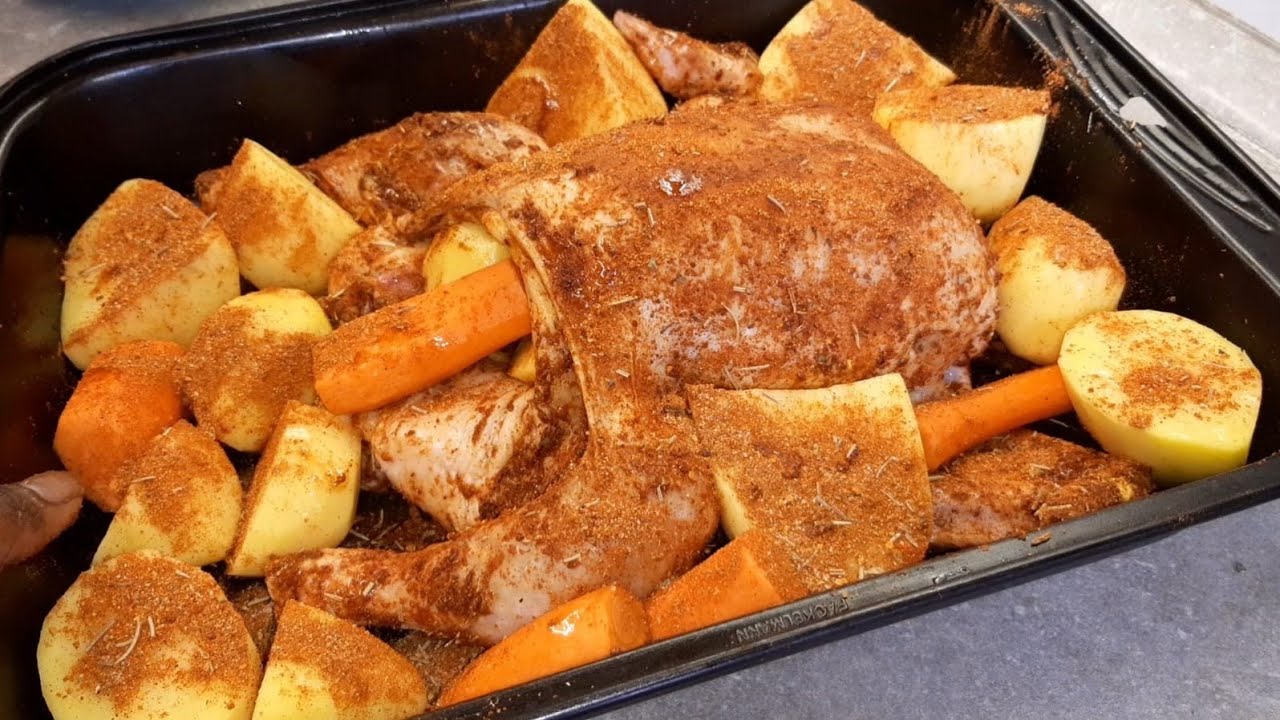 Roasted chicken and potato/Easy recipe YouTube